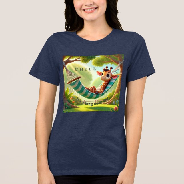 Camiseta Esfrie – É um Dia de Pescoço Longo Girafa (Frente)