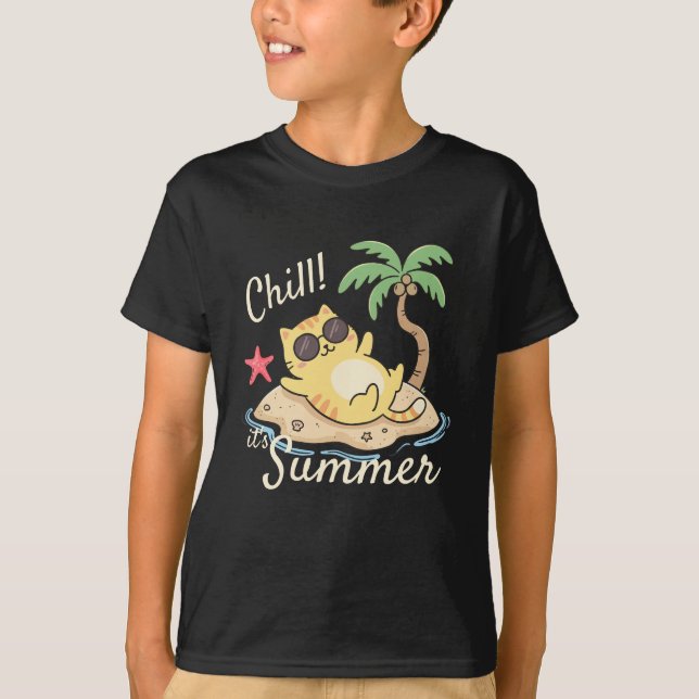 Camiseta Esfrie É Verão Design Retro Praia (Frente)