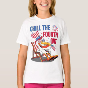 Camiseta Esfrie o Quarto com um Pelicano Patriótico Engraça