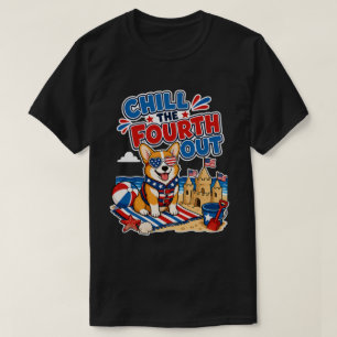 Camiseta Esfrie o Quatro Patriótico Corgi