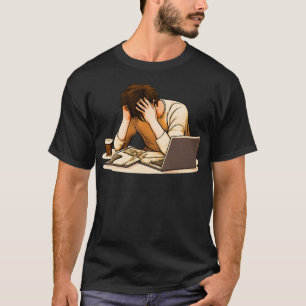 Camiseta Esgotamento da Vida Diária Sobrecarga Digital Gráf