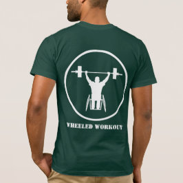 Camiseta Esgotamento de rodas - Logotipo branco - Verde - C