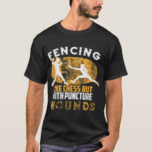 Camiseta Esgrima Bonita Como Xadrez Mas Com Feridas De Punç
