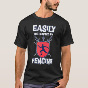 Camiseta Esgrima desportiva Fenciada, Facilmente Distraída