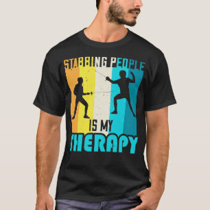 Camiseta Esgrima Ditos Engraçados Espadas Luta Contra o Esp