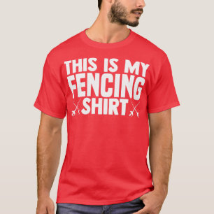 Camiseta Esgrima Epee Lutando Ideia de Presente para Homens
