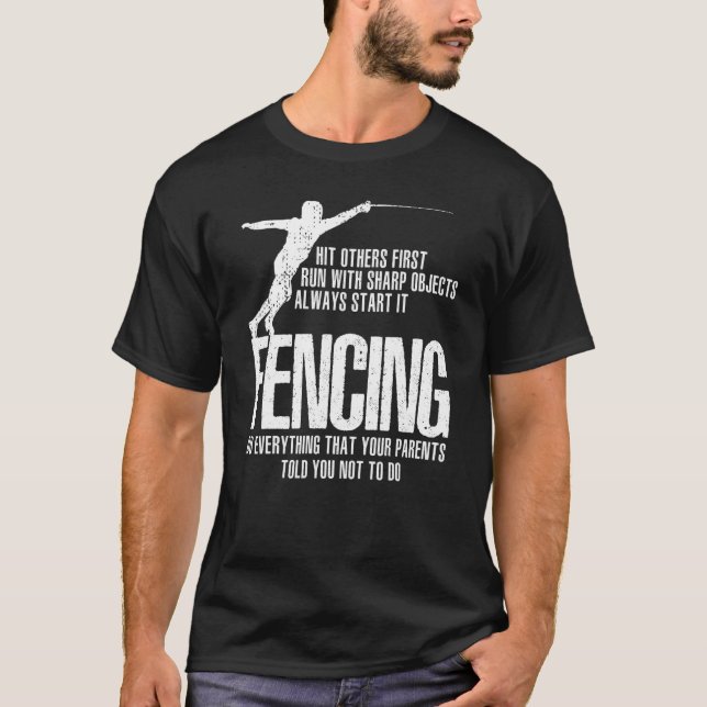 Camiseta Esgrima, Espada, Teto de Espada (Frente)