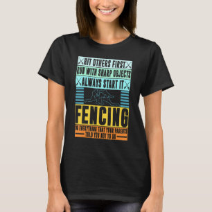 Camiseta Esgrima Esporte Trocadilho Para Homens Mulheres C