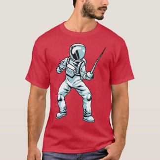 Camiseta Esgrima Esportiva Astronauta Enfermeira Lutando Fé