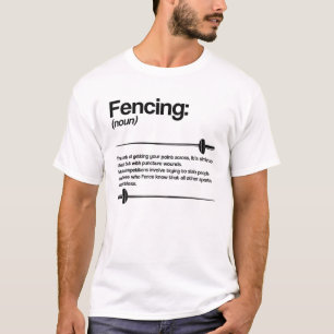 Camiseta Esgrima Noun Definição Fencer Sword Fight Epee M