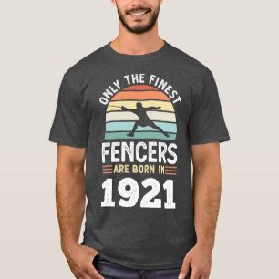 Camiseta Esgrimistas nascer 1921 100º Presente de Esgrima d