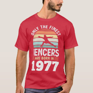 Camiseta Esgrimistas nascer 1977 50º Presente de Esgrima de
