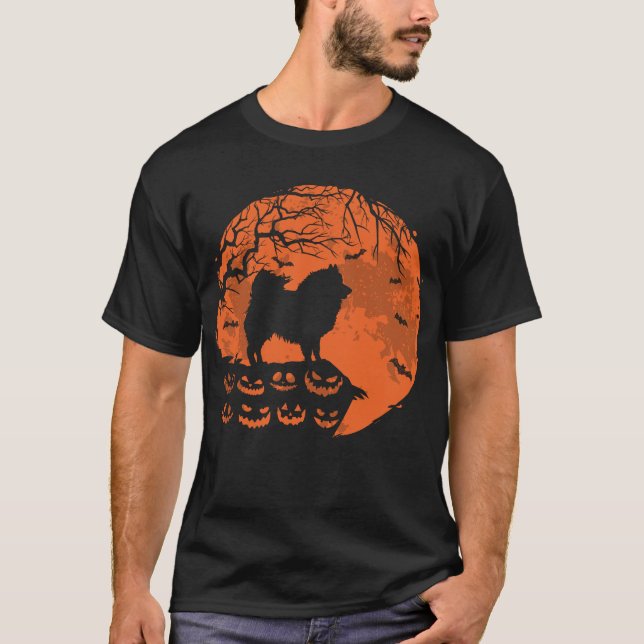 Camiseta Eskimo Americano E Cachorro Moon Halloween Ama Pre (Frente)
