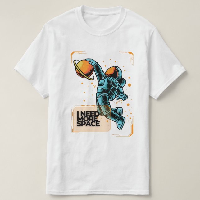 Camiseta Eslam Dunk Espacial Divertido (Frente do Design)