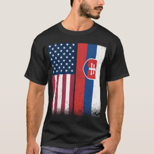 Camiseta Eslováquia Bandeiras eslovacas americanas orgulhos