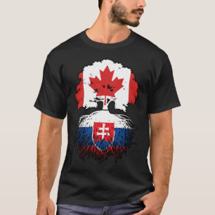 Camiseta Eslováquia Eslováquia Canadá, Canadá, Bandeira das