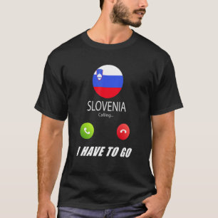 Camiseta Eslovênia Bandeira Souvenir Eslovênia Está Chamand