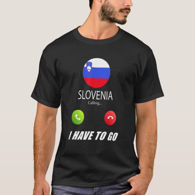 Camiseta Eslovênia Bandeira Souvenir Eslovênia Está Chamand (Frente)