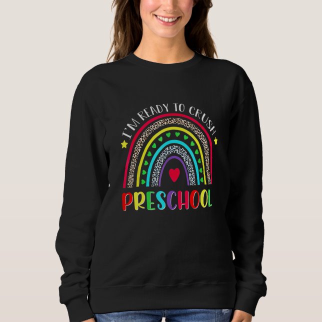 Camiseta Esmaga Professora Pré-Escolar Aluno Boho Leopardo  (Frente)