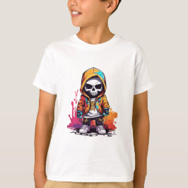 Camiseta esmagamento da arte do crânio