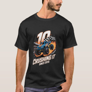 Camiseta Esmagando desde 2015 Aniversário de 10 anos Crianç