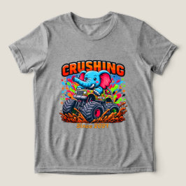 Camiseta Esmagando Desde 2021 – Elefante Fofo com Caminhão