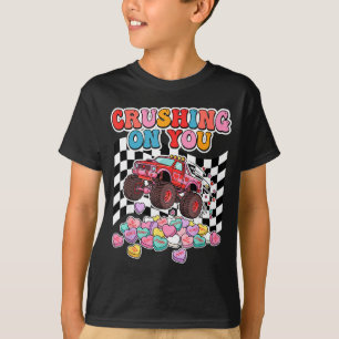 Camiseta Esmagando Em Você Caminhão Monstro do Dia dos Namo