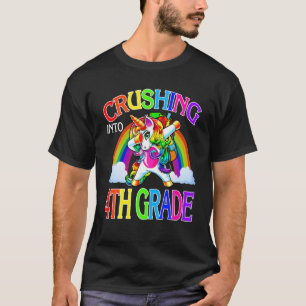 Camiseta Esmagando No 4º Grau De Unicórnio De Volta À Escol
