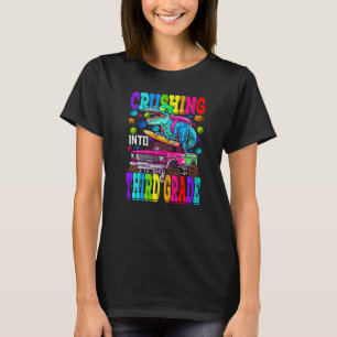 Camiseta Esmagando No Terceiro Grau Dinossauro Monstro