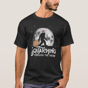 Camiseta Esmagando Pela Neve Engraçada Christma De Pé Grand