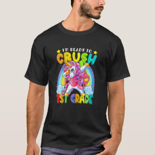 Camiseta Esmagar 1 rua A Dabbing Unicorn Back To School Gir