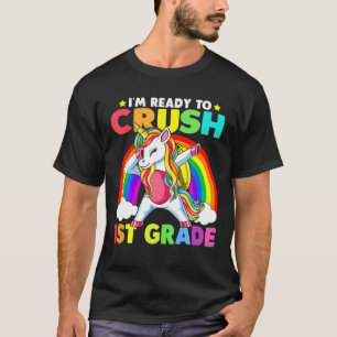 Camiseta Esmagar 1 Rua A Dabbing Unicorn Back To School Gir