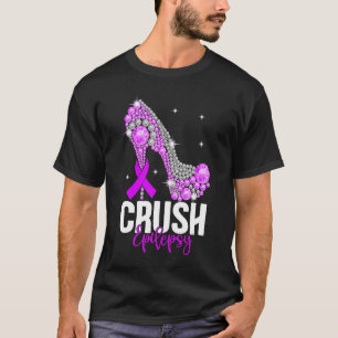 Camiseta Esmagar Epilepsia Sensibilização Diamante Alto Púr
