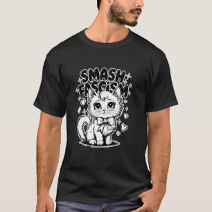 Camiseta Esmagar Fascismo Antifascismo Gato Resistência Esq