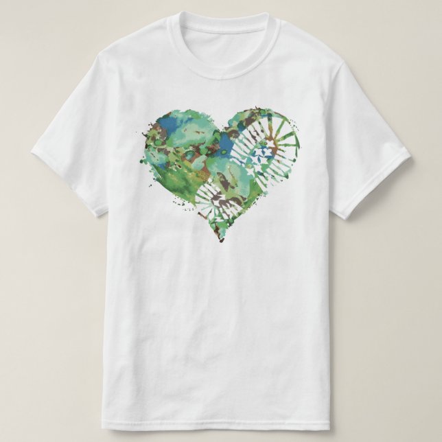 Camiseta esmagar o coração (Frente do Design)