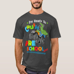 Camiseta Esmagar O Monstro Do Dinossauro De Volta A Sch
