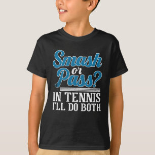 Camiseta Esmagar Ou Passar A Bola De Tênis De Tênis Do Le