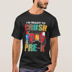 Camiseta Esmagar Pré-K De Volta Para A Escola Rapazes Crian