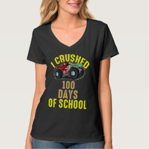 Camiseta Esmagei 100 Dias De Caminhão De Monstro Escolar