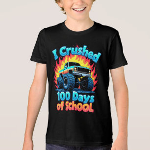 Camiseta Esmagei 100 Dias De Caminhão Monstro Da Escola 100