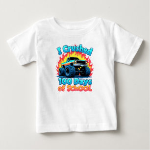 Camiseta Esmagei 100 Dias De Caminhão Monstro Da Escola 100