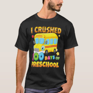 Camiseta Esmagei 100 Dias De Ônibus Da Pré-Escola 100º D