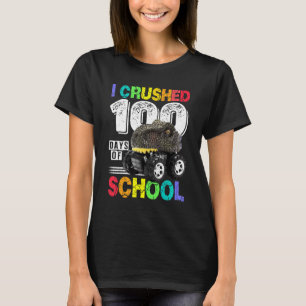 Camiseta Esmagei 100 Dias de Truque Monstro do Dinossauro d