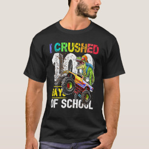 Camiseta Esmagei 100 Dias de Truque Monstro do Dinossauro d