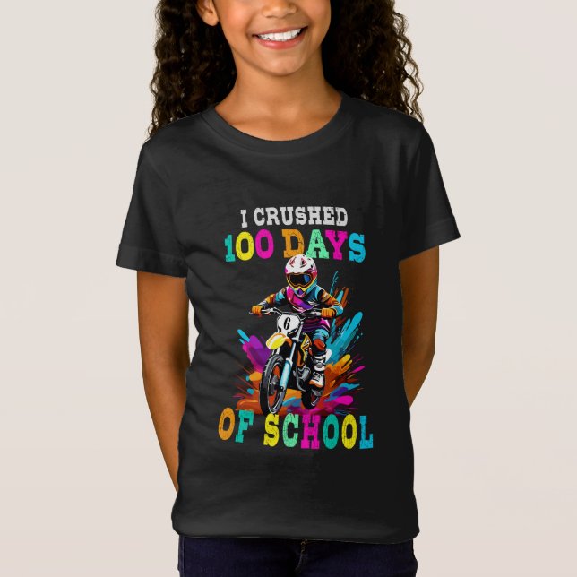 Camiseta Esmagei 100 dias na escola Motocross (Frente)