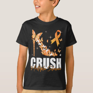 Camiseta Esmague a Esclerose Múltipla Laranja Fita Borbolet
