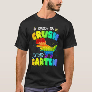 Camiseta Esmague Jardim de Infância Dinosaur Pop It Fidget 