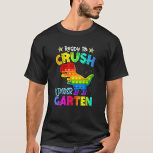 Camiseta Esmague Jardim de Infância Dinosaur Pop It Fidget 