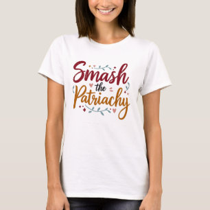 Camiseta Esmague o Patriarcado Tee Feminista Colorido