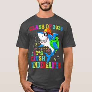 Camiseta Esmague O Tubarão Do Jardim De Infância De Volta À
